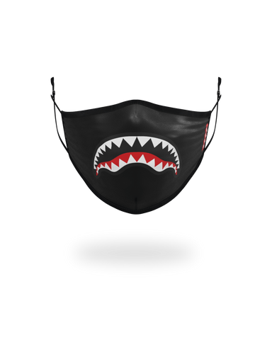 ADULT SHARK LOGO (BLACK) FORM-FITTING FACE MASK