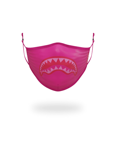 ADULT PINK SHARK FORM-FITTING FACE MASK