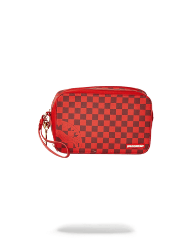 SHARKS IN PARIS RED TOILETRY AKA MONEY BAGS