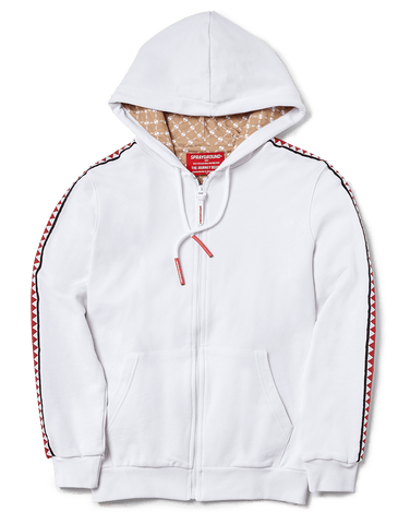 SHARKTRACK SPUCCI ZIPUP HOODIE (WHITE)