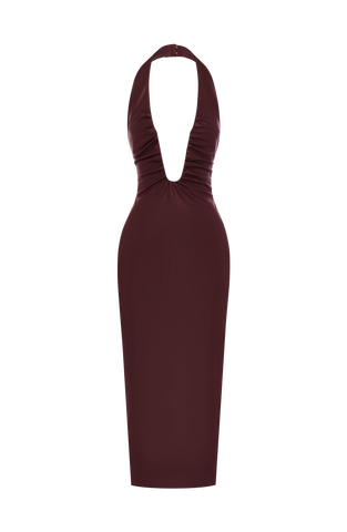 Ainsley Midi Dress - Burgundy