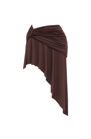 Alto Mini Skirt - Plum Brown