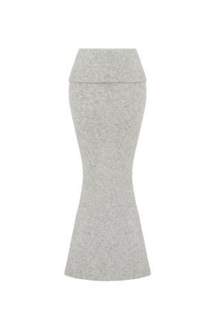 Andie Maxi Skirt - Light Grey Marl