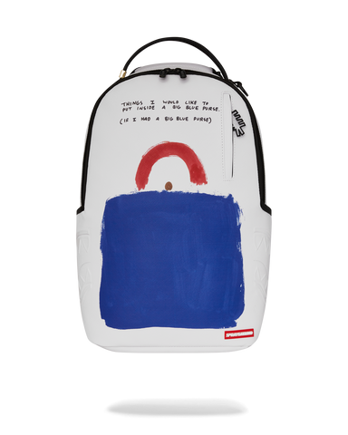 KEITH HARING BIG BLUE PURSE ART BACKPACK