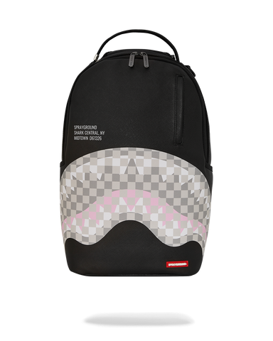 SHARK CENTRAL CREAM BLACK CHECK BACKPACK