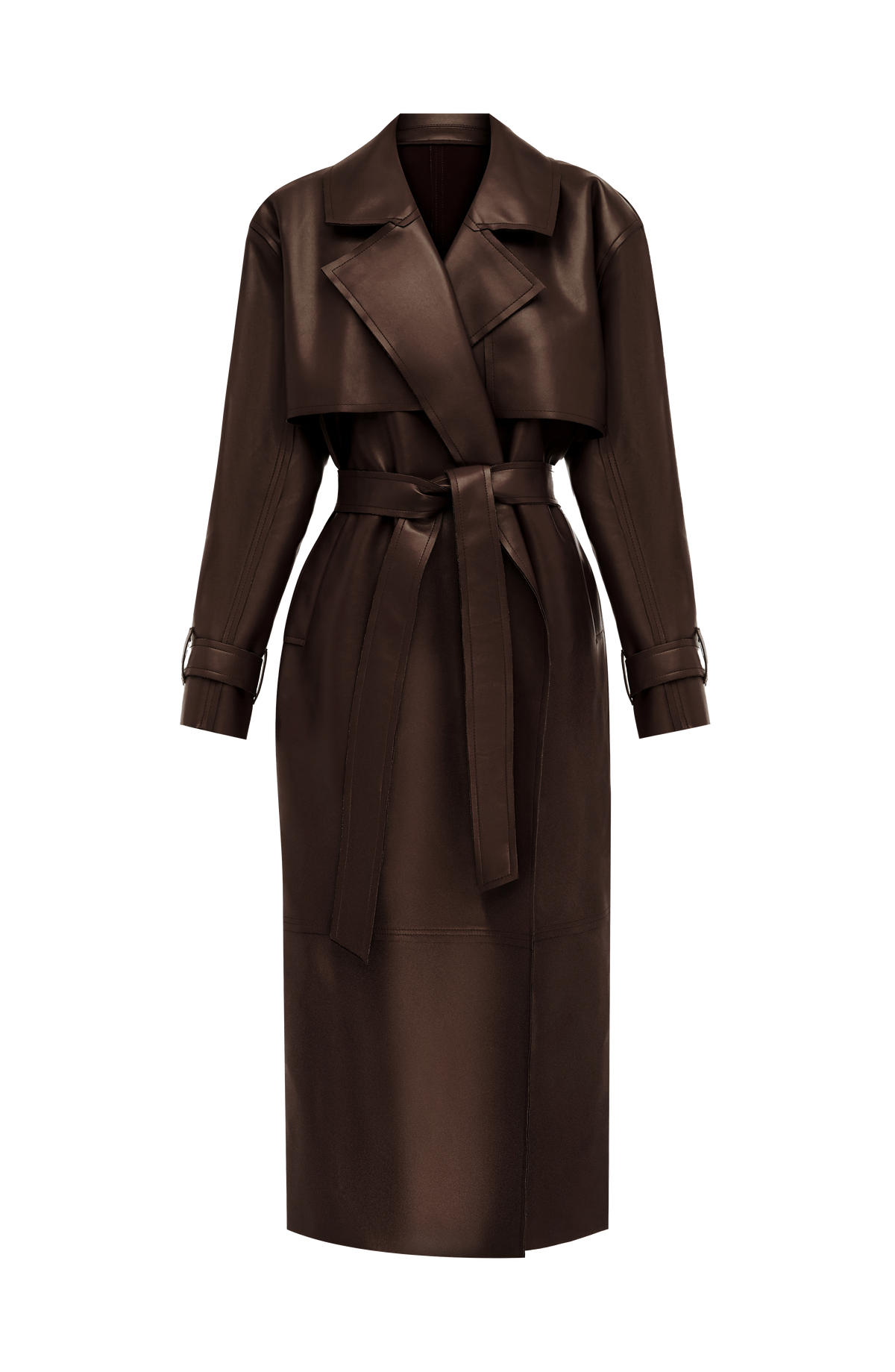 Bridget Trench Coat - Plum Brown