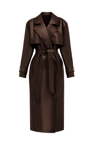 Bridget Trench Coat - Plum Brown
