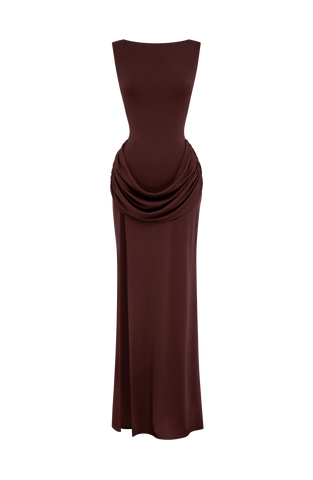 Bruna Maxi Dress - Plum Brown