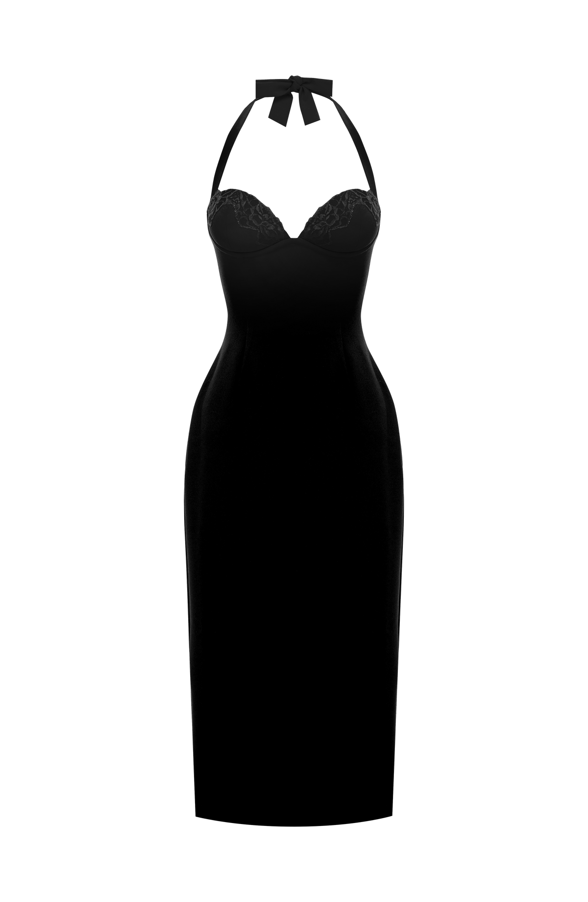 Cassia Midi Dress - Black