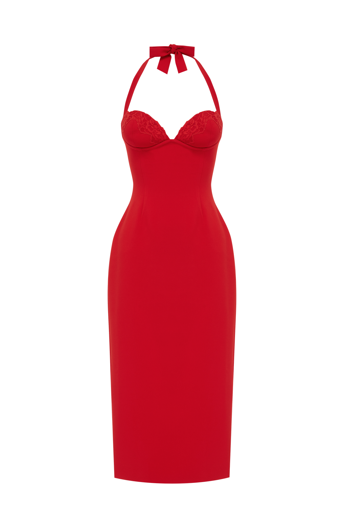 Cassia Midi Dress - Red