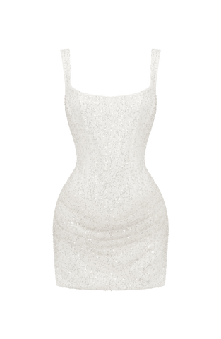Christabel Mini Dress - Ivory Sparkle