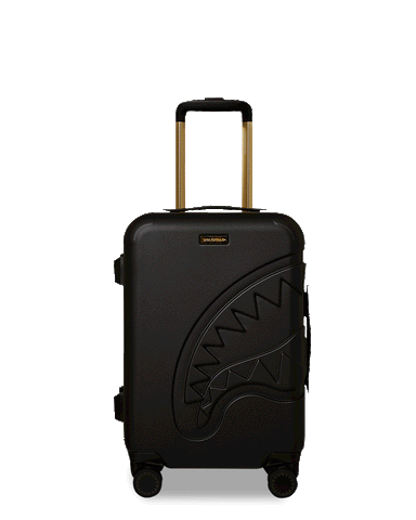 REALITY CHECK SHARKITECTURE CARRY-ON JETBLACK LUGGAGE (GOLD HARDWARE)