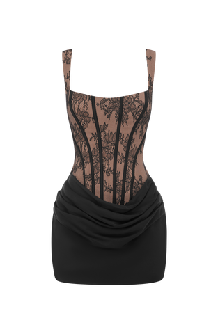 Cornelia Mini Dress - Black Lace