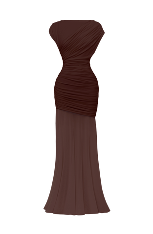 Demelza Maxi Dress - Plum Brown