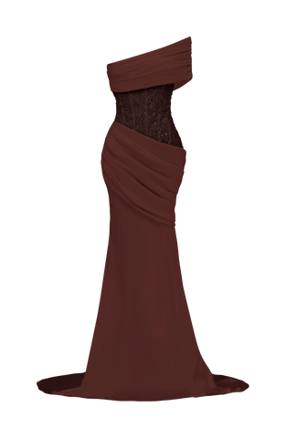 Ellora Gown - Plum Brown