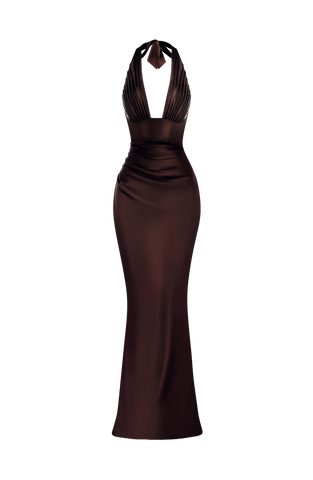 Elowen Maxi Dress - Plum Brown