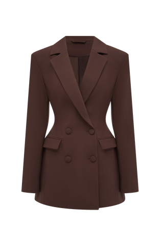 Elvira Mini Dress - Plum Brown