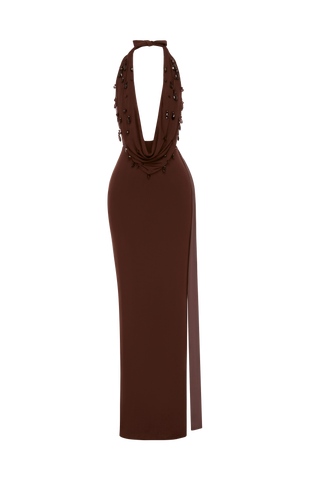 Fabia Maxi Dress - Plum Brown