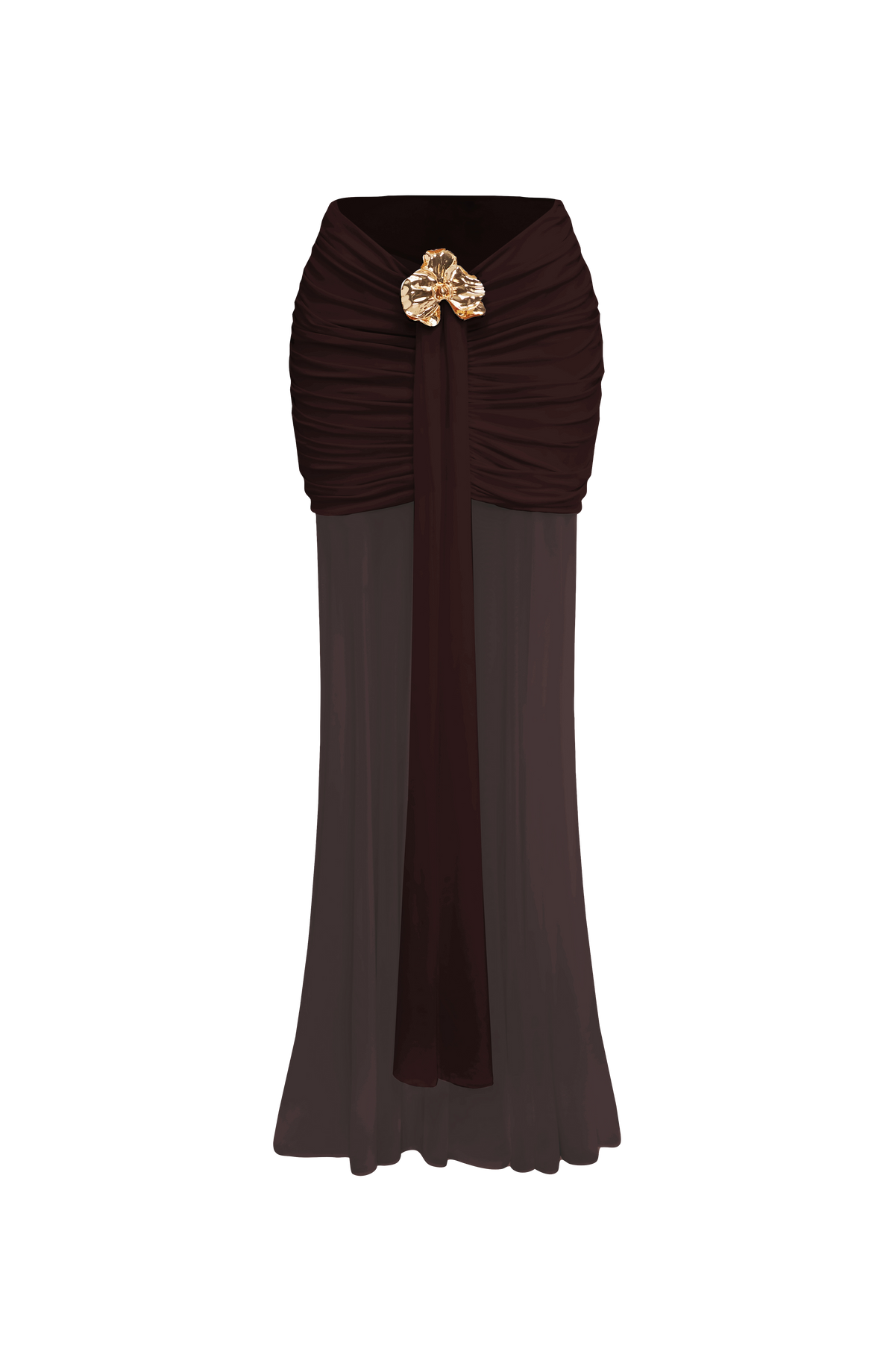 Fae Maxi Skirt - Plum Brown