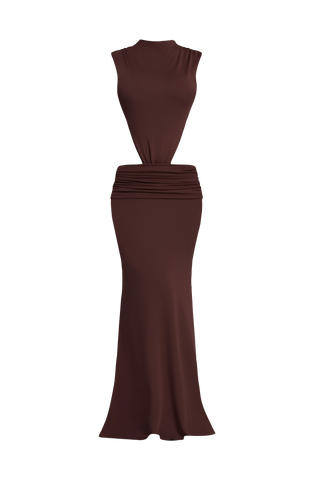Fenella Maxi Dress - Plum Brown