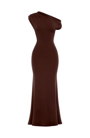 Fiora Maxi Dress - Plum Brown