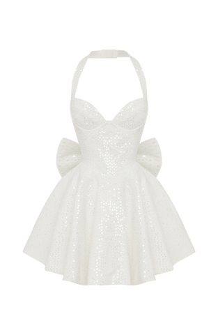Georgette Mini Dress - Ivory