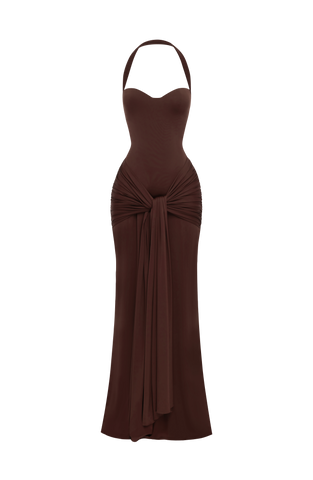 Gia Maxi Dress - Plum Brown