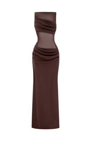 Gracelyn Maxi Dress - Plum Brown