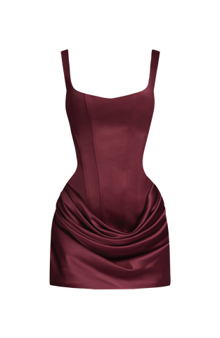 Imogen Mini Dress - Cherry Lacquer