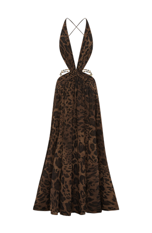 Indianna Maxi Dress - Leopard Print
