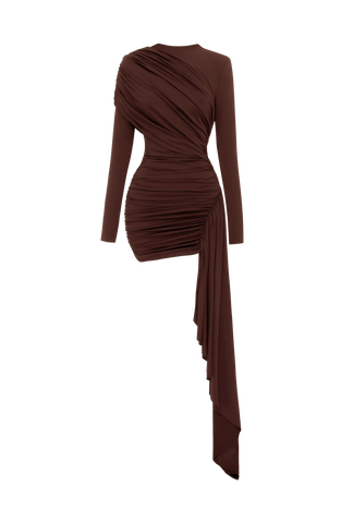 Jovanna Mini Dress - Plum Brown