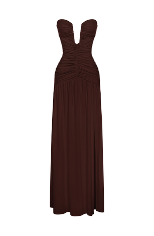 Junia Maxi Dress - Plum Brown