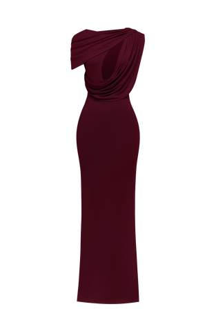Kalina Maxi Dress - Cherry Lacquer