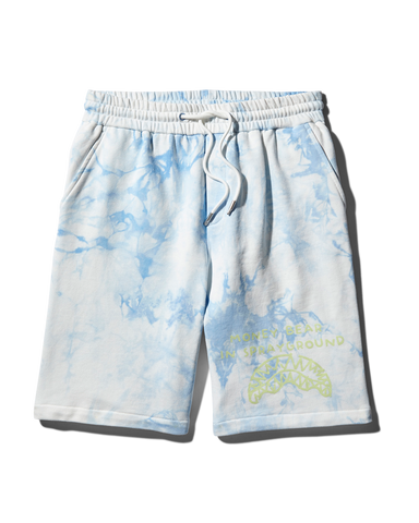 TIE DYE KNIT SHORTS (BLUE)