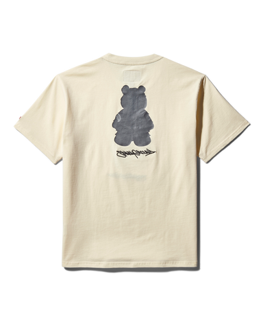 SHORT SLEEVE GRAPHIC MONEY BEAR T-SHIRT (APRICOT)
