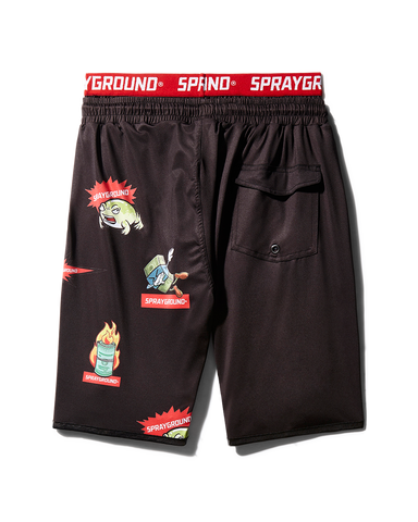 PATCH ALL-IN CORTO SWIM TRUNKS (BLACK)