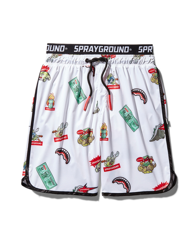 PATCH ALL-IN CORTO SWIM TRUNKS (WHITE)