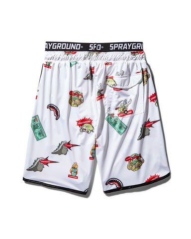 PATCH ALL-IN CORTO SWIM TRUNKS (WHITE)