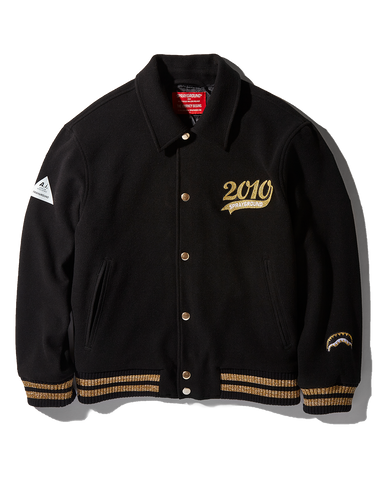 A.I.9 AFRICAN INTELLIGENCE GUILDED LEOPARD - SANDFLOWER COLLAB VARSITY JACKET