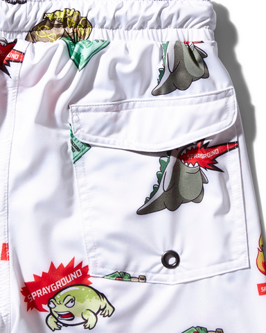 KIDS PATCH ALL-IN SWIM TRUNKS (WHITE)