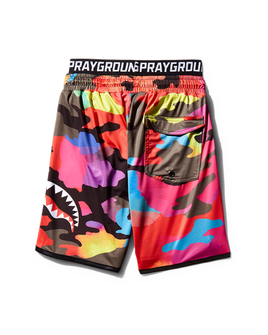 KIDS CAMOBURST SWIM TRUNKS