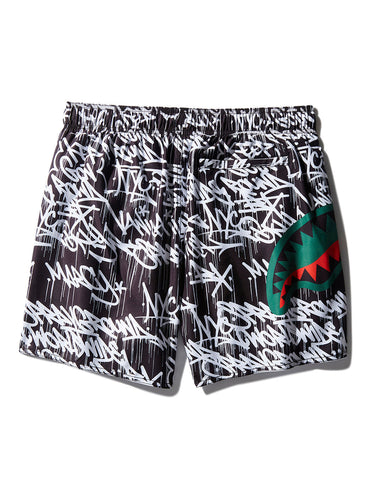 SCRIBBLE SHARK SHOTO SWIM TRUNKS