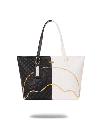 LEVELED UP SPLIT QUILT SHARK TOTE