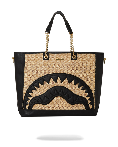 RAFFIA PALM TOTE
