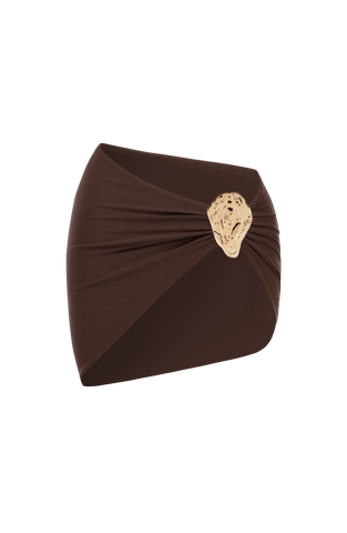 Edie Mini Sarong - Plum Brown